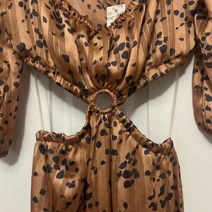 Chic Backless Brown and Black Dress